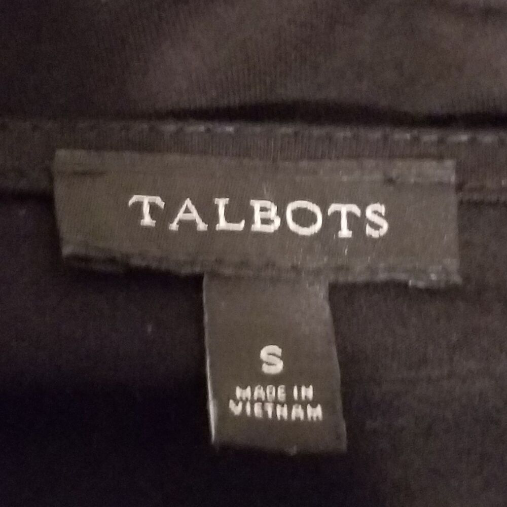 Talbots Small Top Lot Of 2 Long Sleeve Tee Red Cotton Black Rayon Classic Basic - Picture 5 of 9